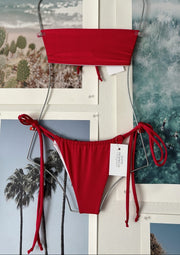 Sadye Top in Shimmer Red