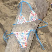 Rose Top in Floral Shell and Cobalt Blue