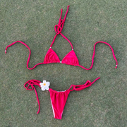 Rose Top in Shimmer Red
