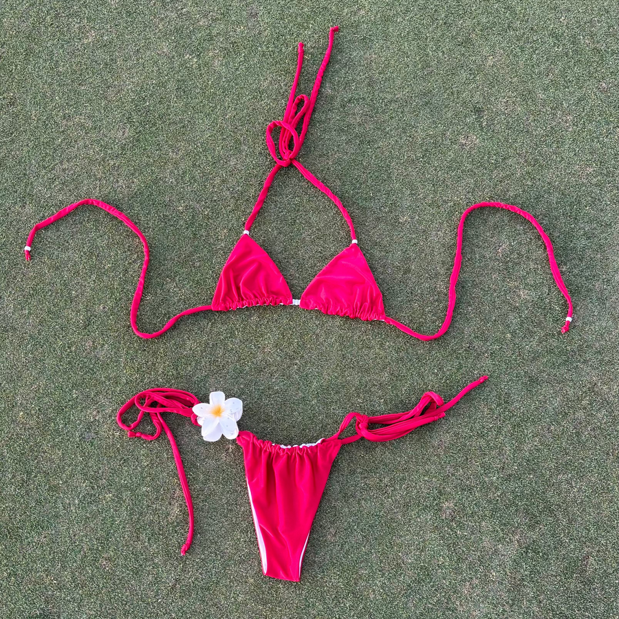 Rose Top in Shimmer Red