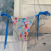 Rose Bottom in Floral Shell with Cobalt Blue