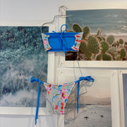Sadye Top in Floral Shell and Cobalt Blue