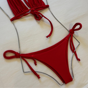 Morgy Bottom in Shimmer Red